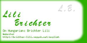 lili brichter business card